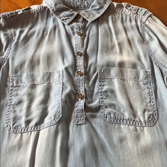 Light Blue Denim Soft Denim Shirt Dress Sz S BNWT - Picture 6 of 6